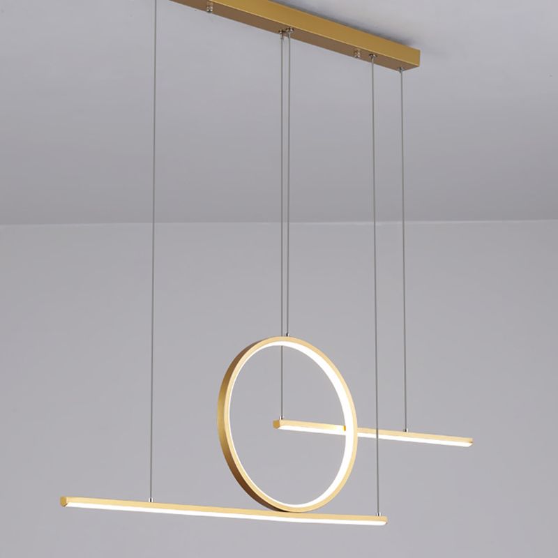 Modern Geometric Pendant Lighting Island Metals 3 Light Island Lights