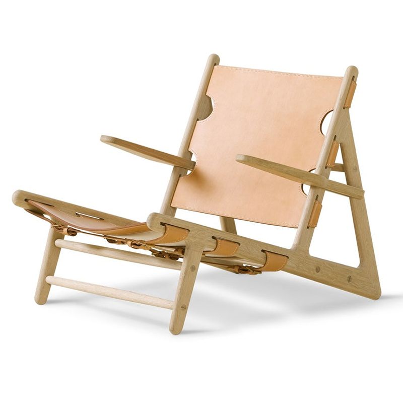 Solid Wood Frame Lounge Chair Arms Include Chair for Living Room