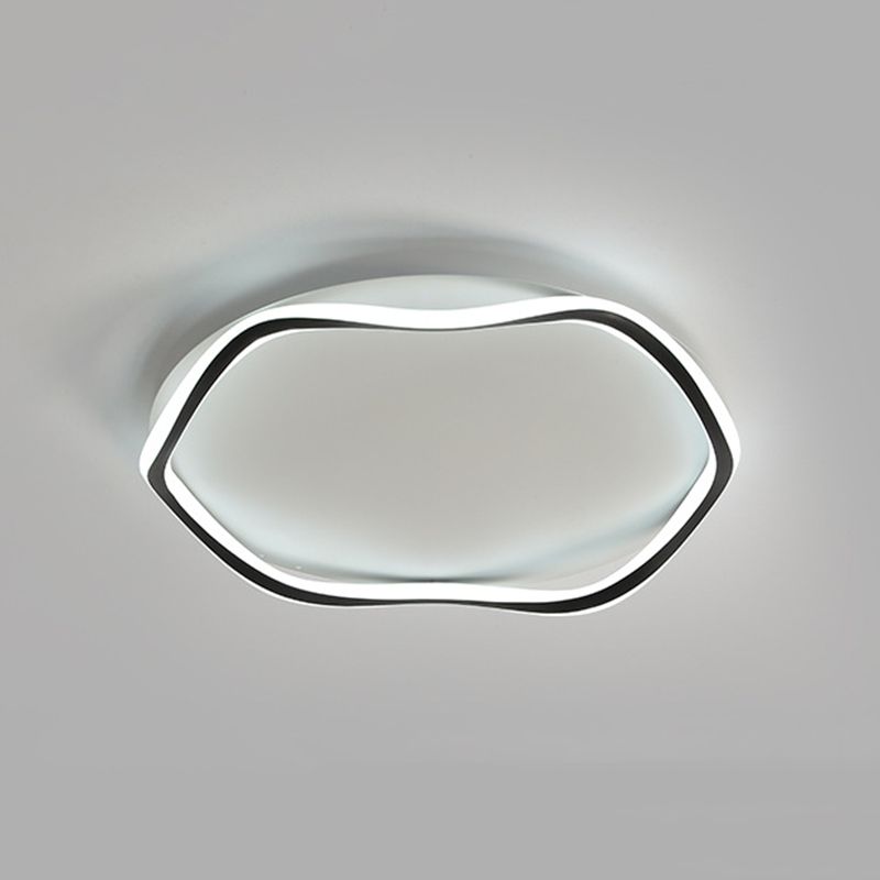 Lámpara circular de montaje en techo, estilo minimalista, luz LED de montaje empotrado en techo de metal