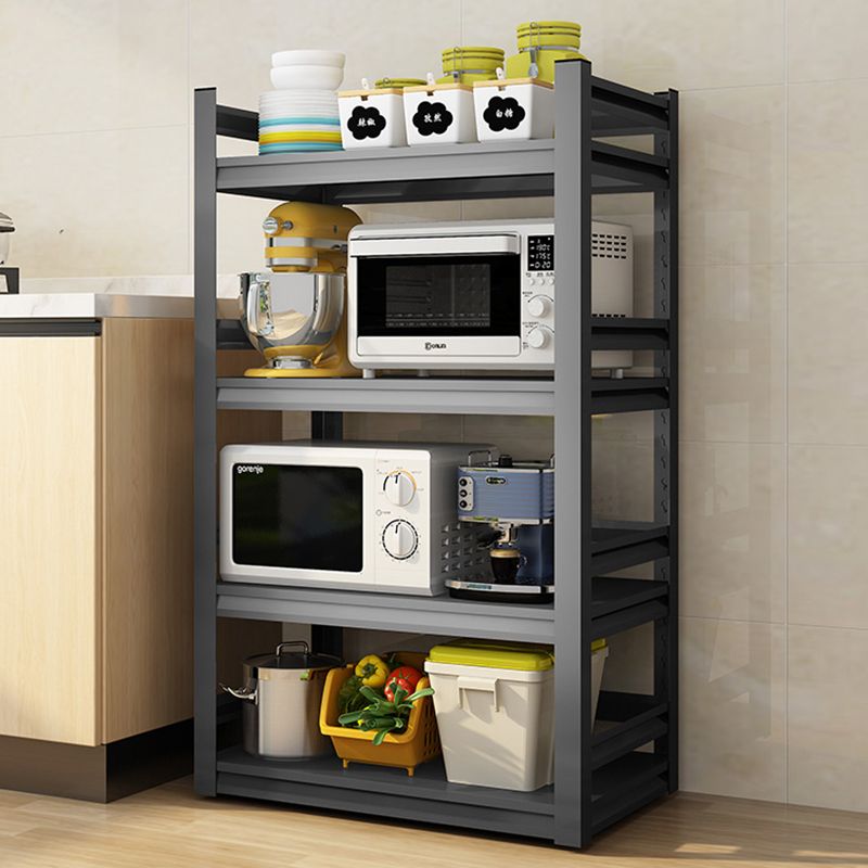 Rectangle Metal Bookcase Modern Closed Back Bookshelf with Shelves