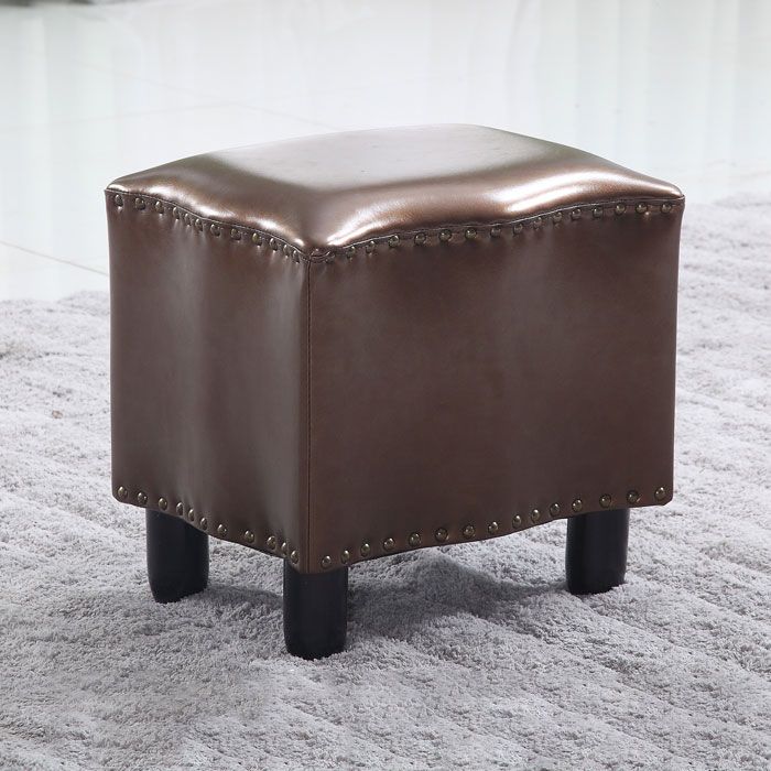 Modern Brown Standard Leather Pure Color Standard for Drawing Room