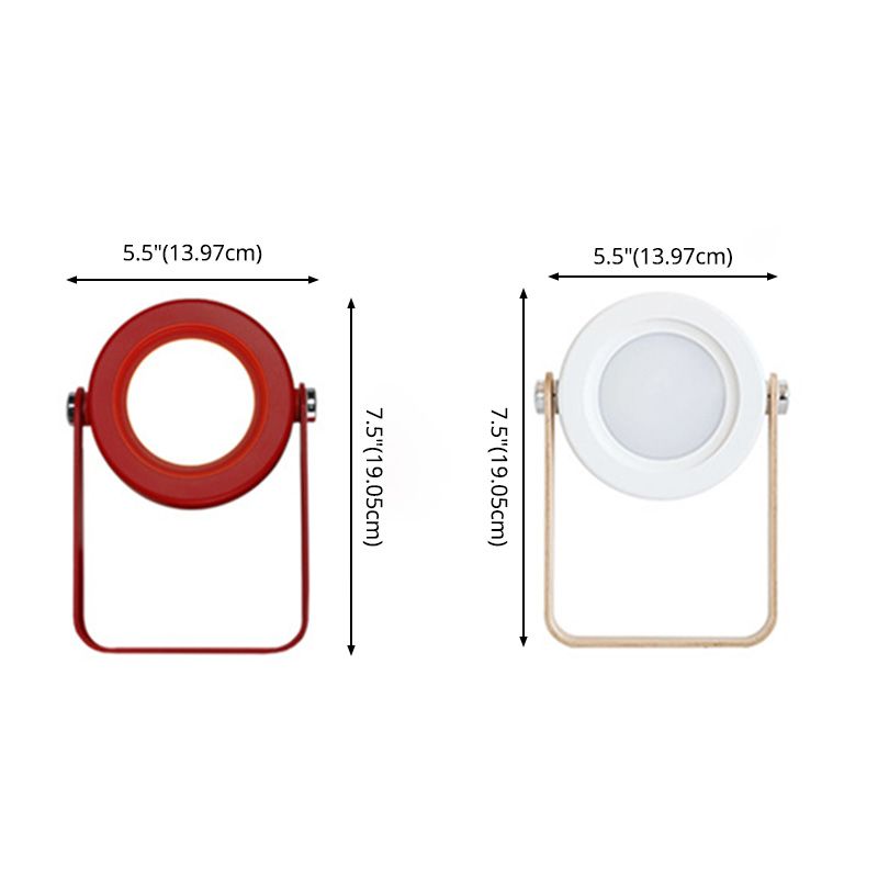 Portable Round Night Light Creative Lampshade Foldable Design Acrylic Bedroom LED Lantern Table Lamp
