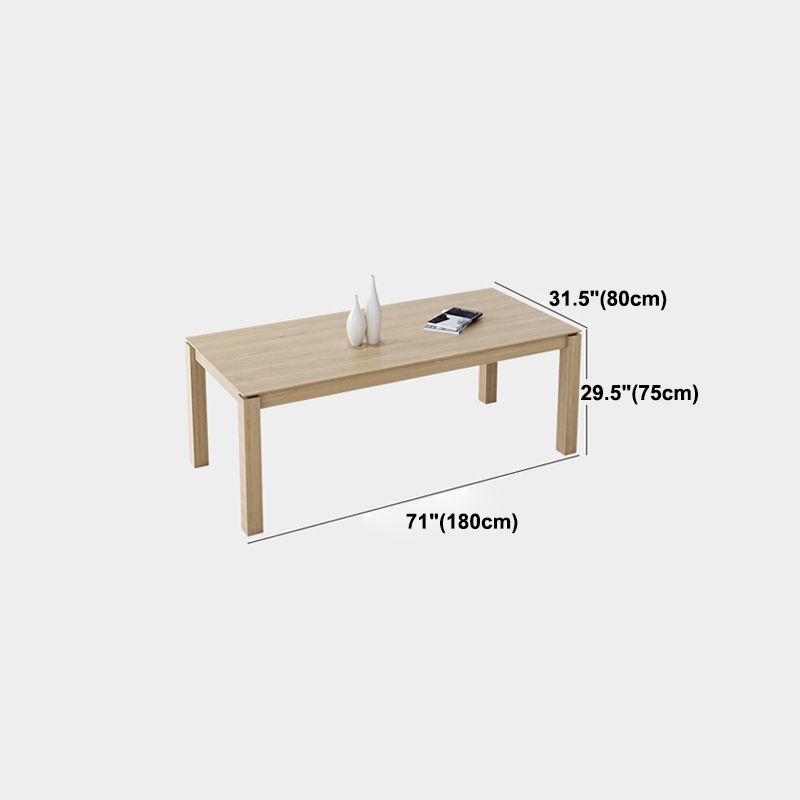 4 Legs Dining Table Solid Wood Dining Table with Natural Finish Legs