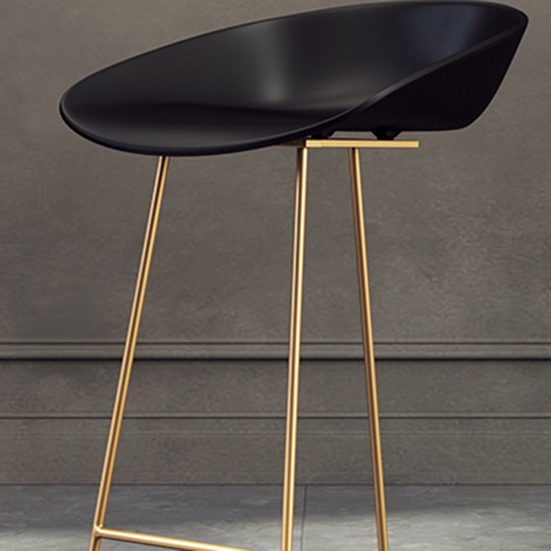 Glam Style Plastic Counter Stool Counter Height Bucket Bar Stool