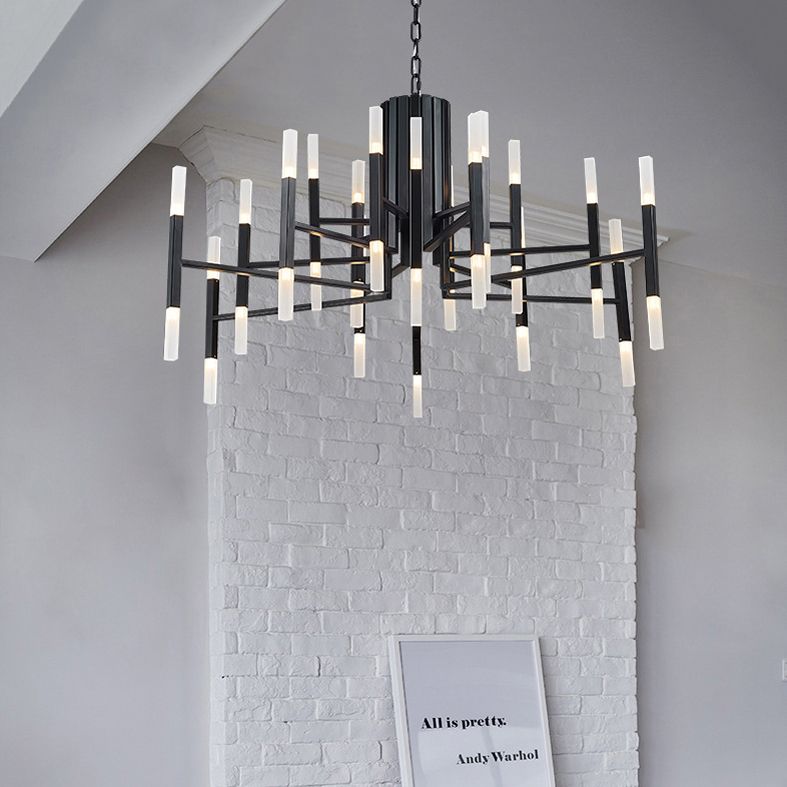 Modern Sputnik Chandelier Light Fixtures Metal LED Hanging Lamp for Living Room