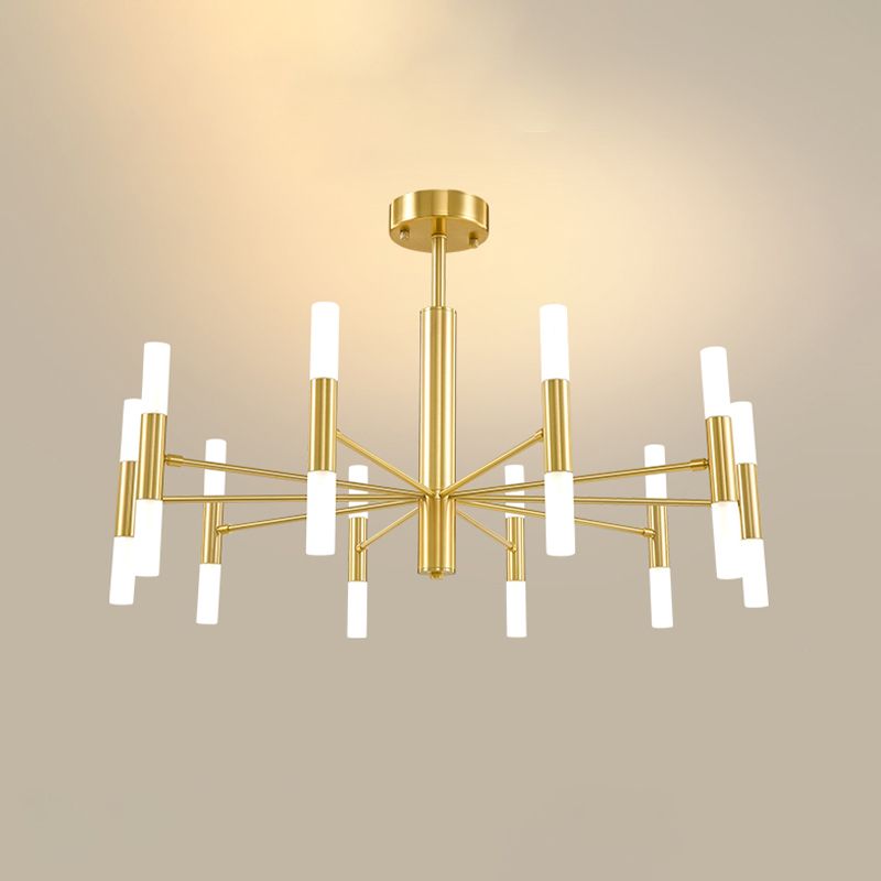 Postmodern Style Ceiling Chandelier Multi-Light Metal Acrylic Hanging Lamp Kit