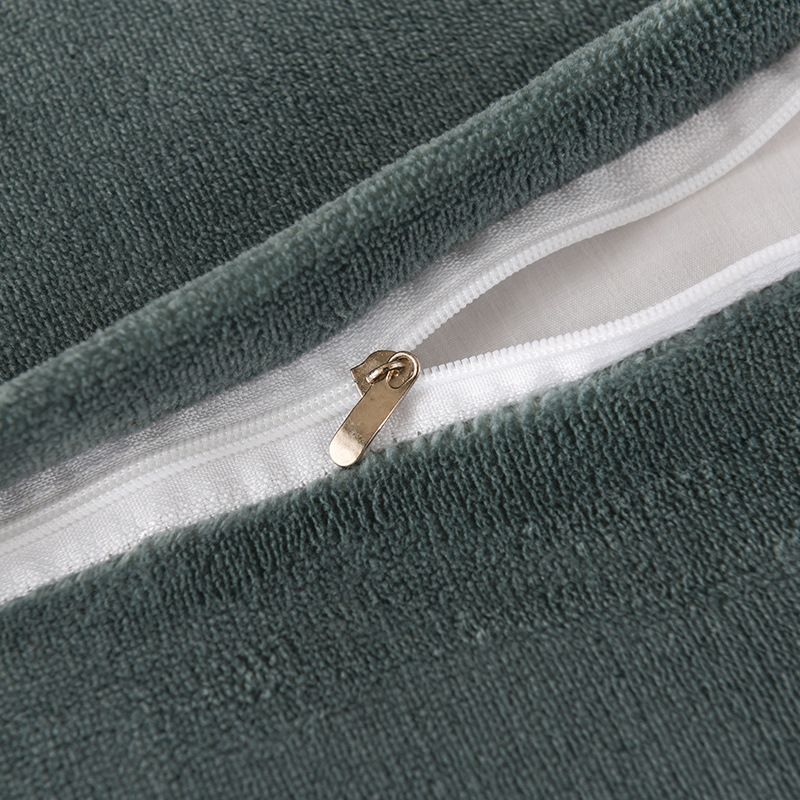 Flannel Sheet Set 1-Piece Solid Color and Geometric Breathable Bed Sheet