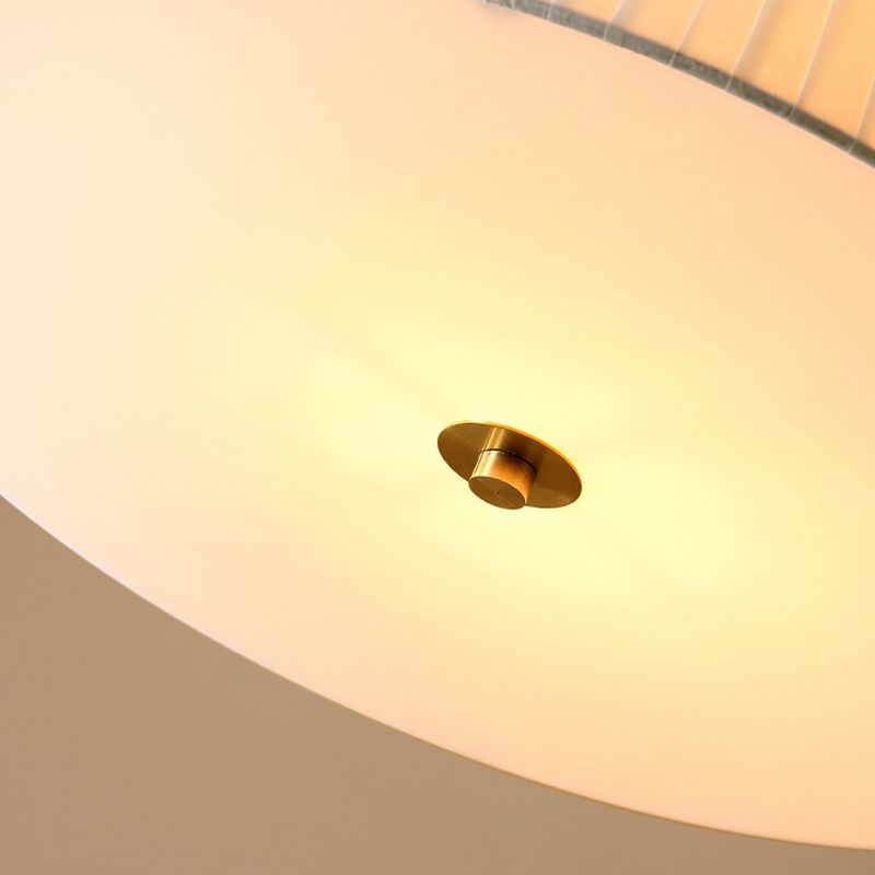Tapered Semi Flush Mount Light Fabric Traditional Flush Mount Ceiling Light Fixtures for Living Room