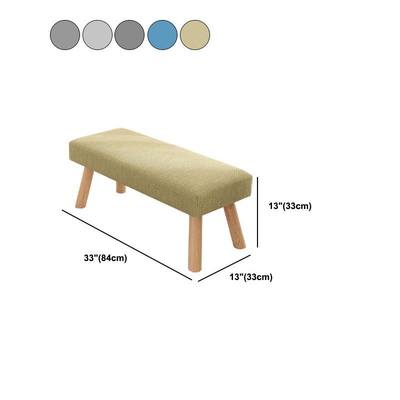 Contemporary Scratch Resistant Ottoman Rectangle Green Pine Wood Cube