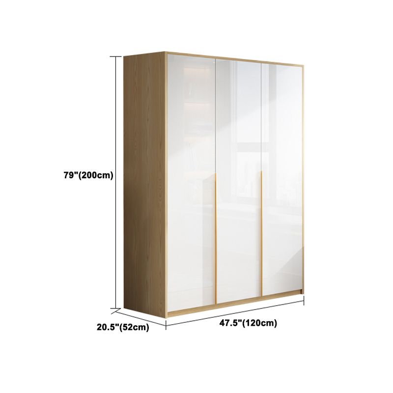 Contemporary Storage Cabinet Engineered Wood Wardrobe Armoire