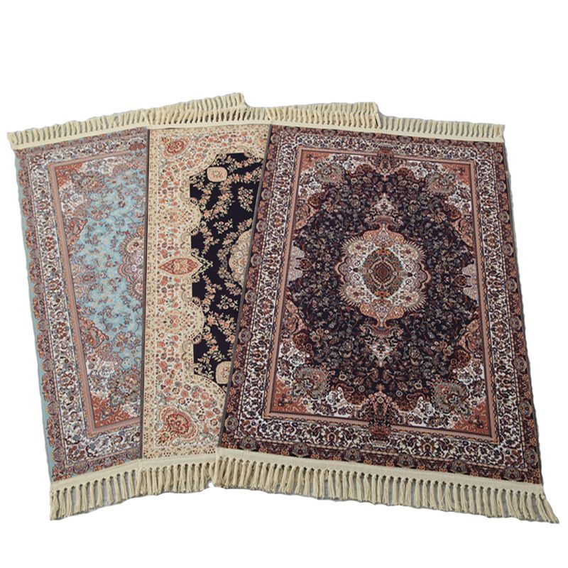 Antike Medaillon Muster Teppich Polyester Fläche Rugfärbung resistenter Innenteppich für Wohnzimmer