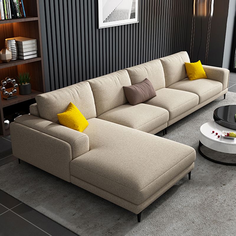 33.07 " H Cotton Blend Square Arm Sofa & Chaise for Living Room