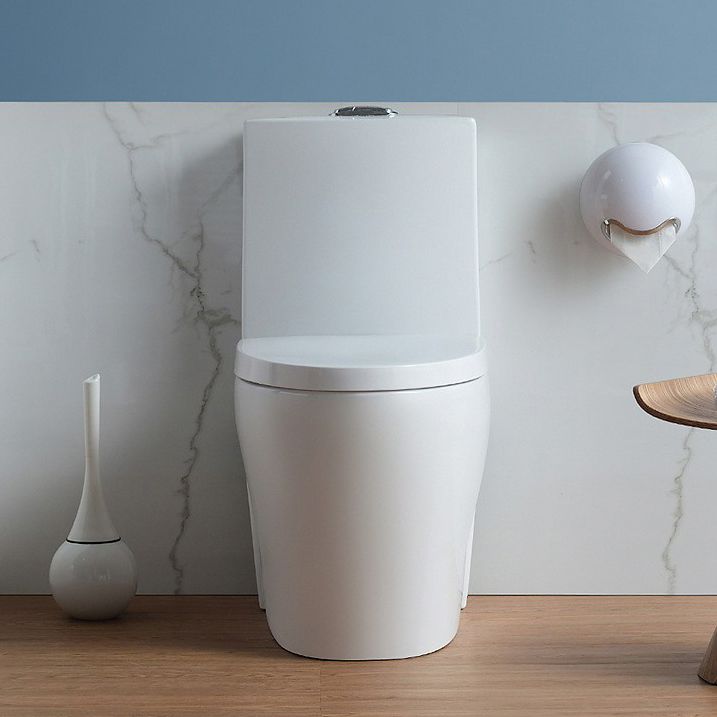 Modern Concealed Tank Toilet Floor Mounted One Piece Flush Toilet with Toilet Seat