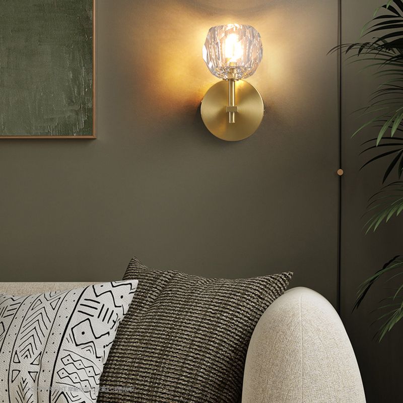 Luz de pared de cristal moderna Luz creativa de pared creativa para sala de estar de dormitorio de hotel