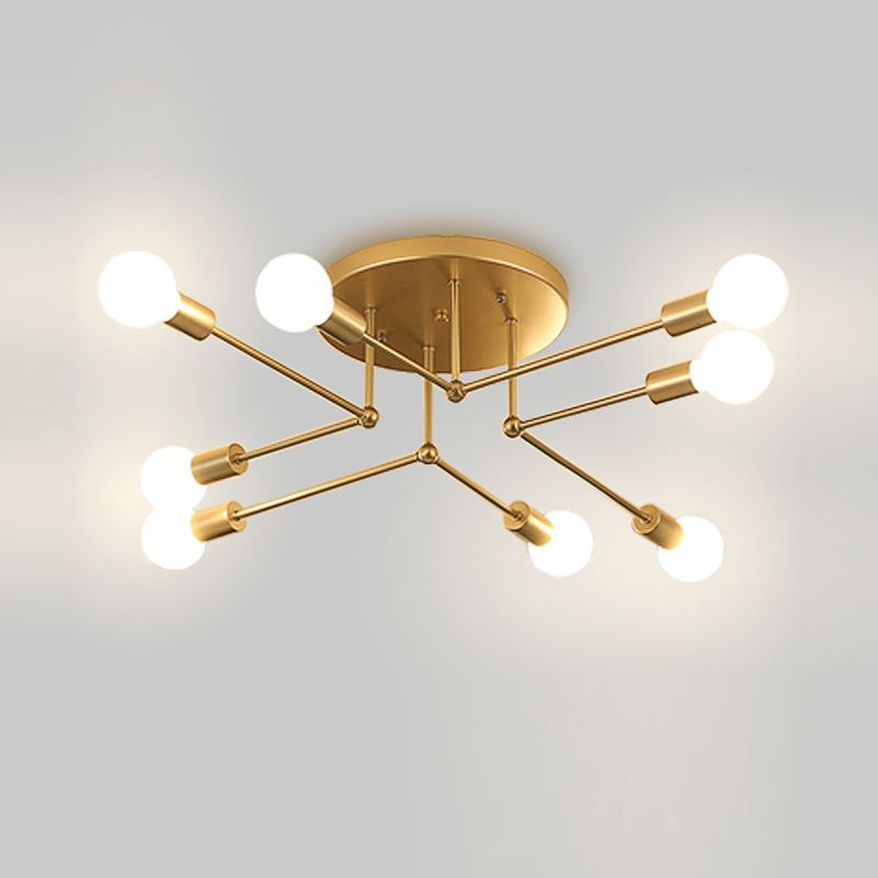 Industrial L Ceiling Lamp Minimalist Flush Mount Light Fixture for Bedroom