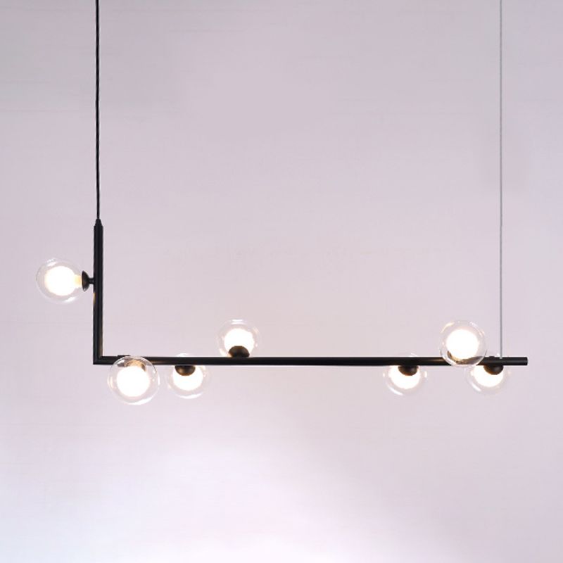 Islas contemporáneas Ligera simplicidad accesorio de iluminación colgante de vidrio para sala de estar