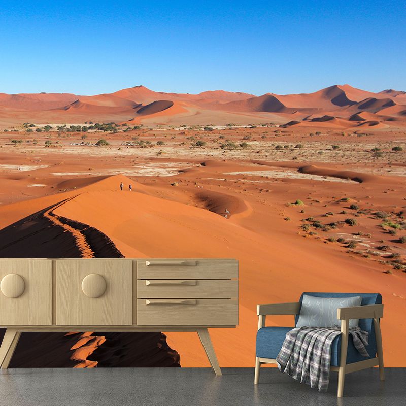 Yellow Desert Hillock Decor Wall Mural Sitting Room Wall Covering,Custom Size