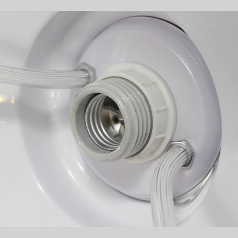 Luz de colgante en forma de campana negra lámpara de suspensión de metal de 1 bombilla nórdica con cable elástico y mango