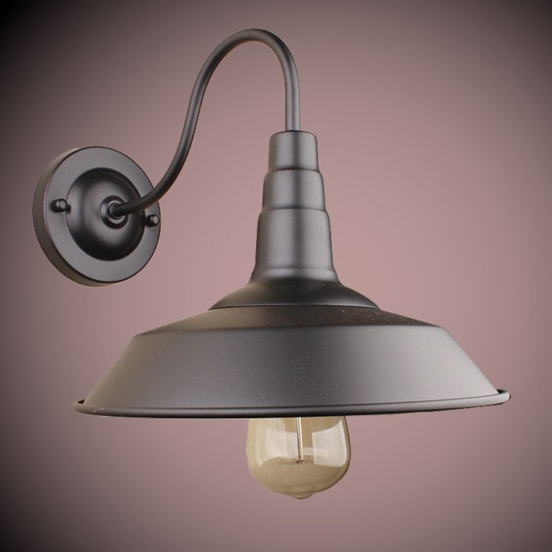 Retro Industrial Style Schwanenhals Stamm Wandleuchte 1 Lichtmetall -Leuchten