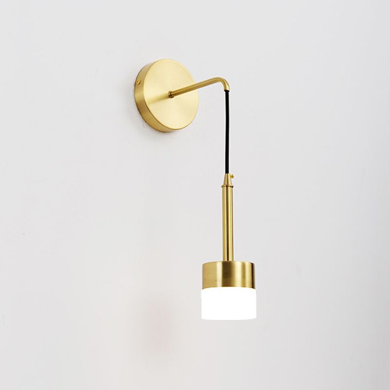Modern Style Cylinder Wall Light Sconce Metal 1 Light Wall Lighting