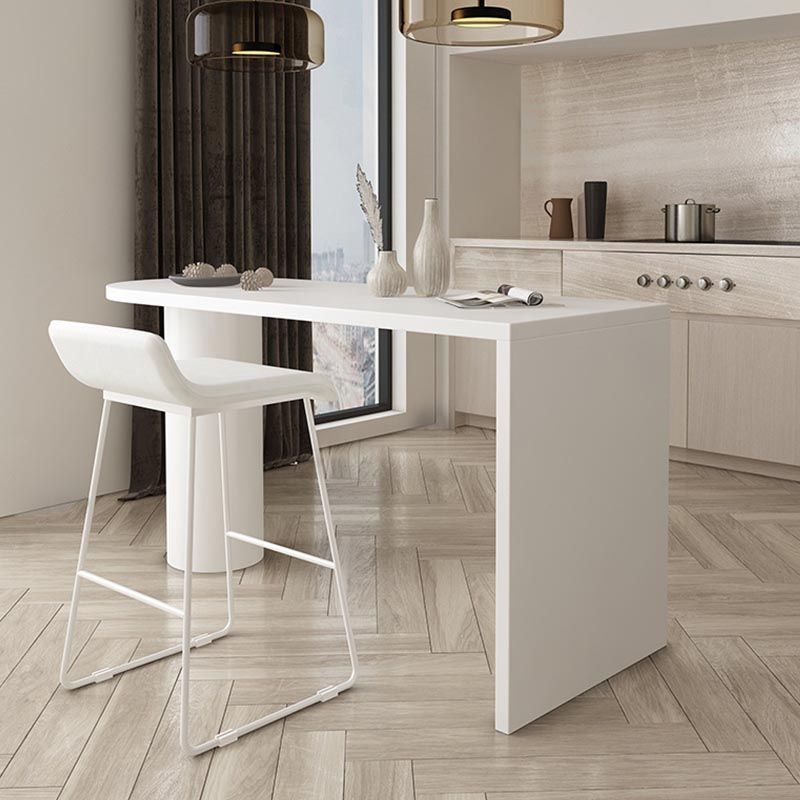 Contemporary Bar Table Solid Wood Specialty Pub Table for Breakroom