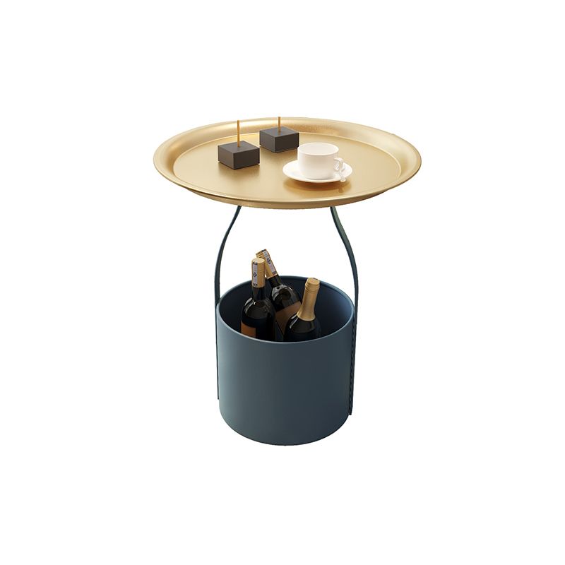 Mid-Century Metal Side End Table Tray Top Corner Table for Living Room