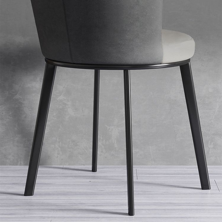 Contemporary Faux Leather Dining Chair Parsons Chair in Matte Finish for Brasserie