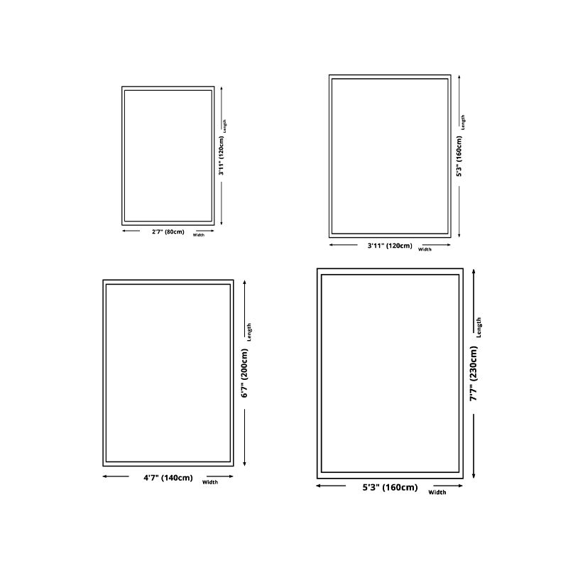 Area Rug Minimalist Carpet Polyester Anti-Slip Backing Rug for Sitting Room