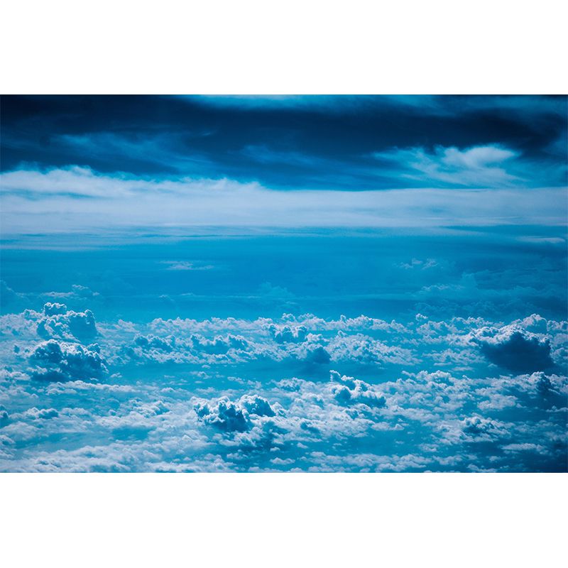 Contemporary Sky Mural Mildew Resistant Wall Covering for Living Room Decor