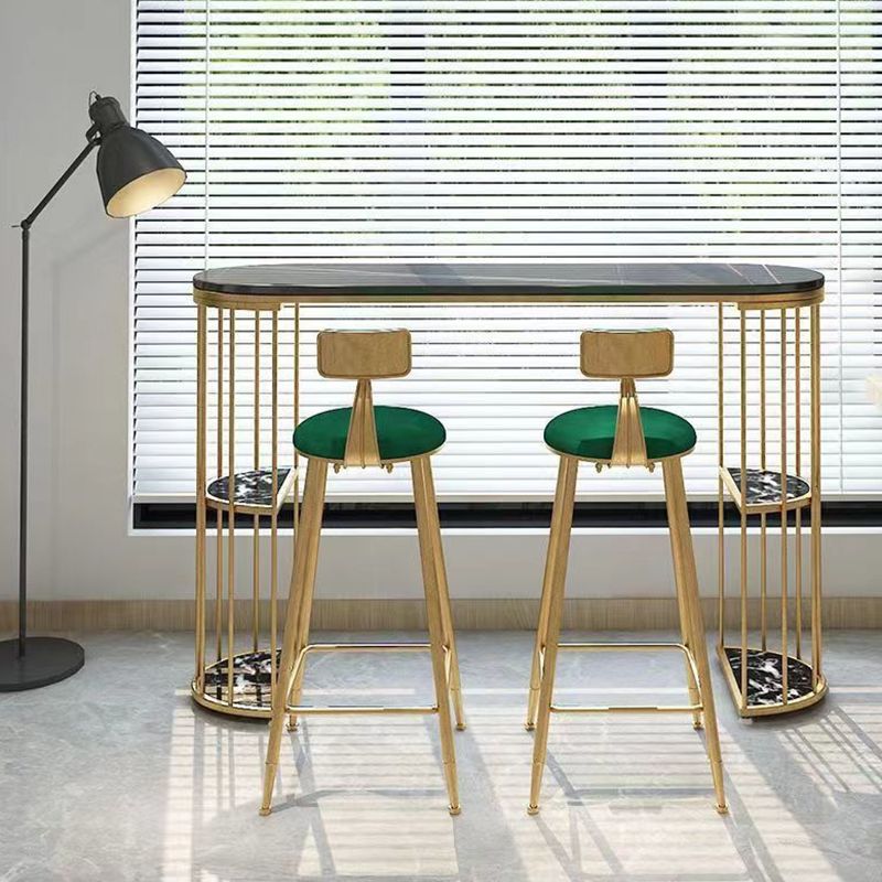 1/2/3 Pieces Table and Stool Set Modern Oval Bar Pub Table Set