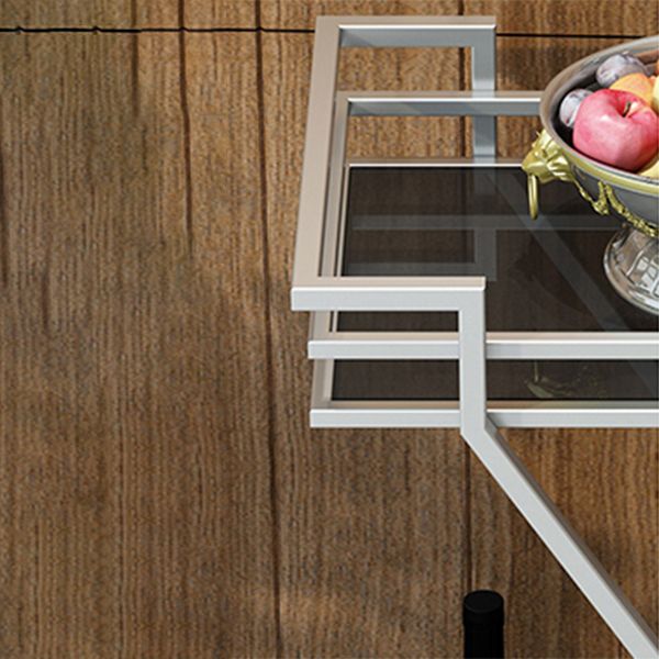 Rolling Contemporary Style Prep Table Metal Prep Table for Kitchen