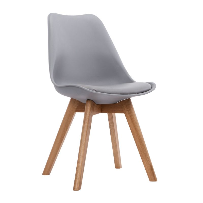 Silla lateral de Beech Parsons escandinavo de bossons Sillas de comedor de cuero (juego de 2)