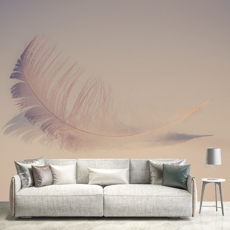 Feather Mildew Resistant Mural Wallpaper Sleeping Room Wall Mural