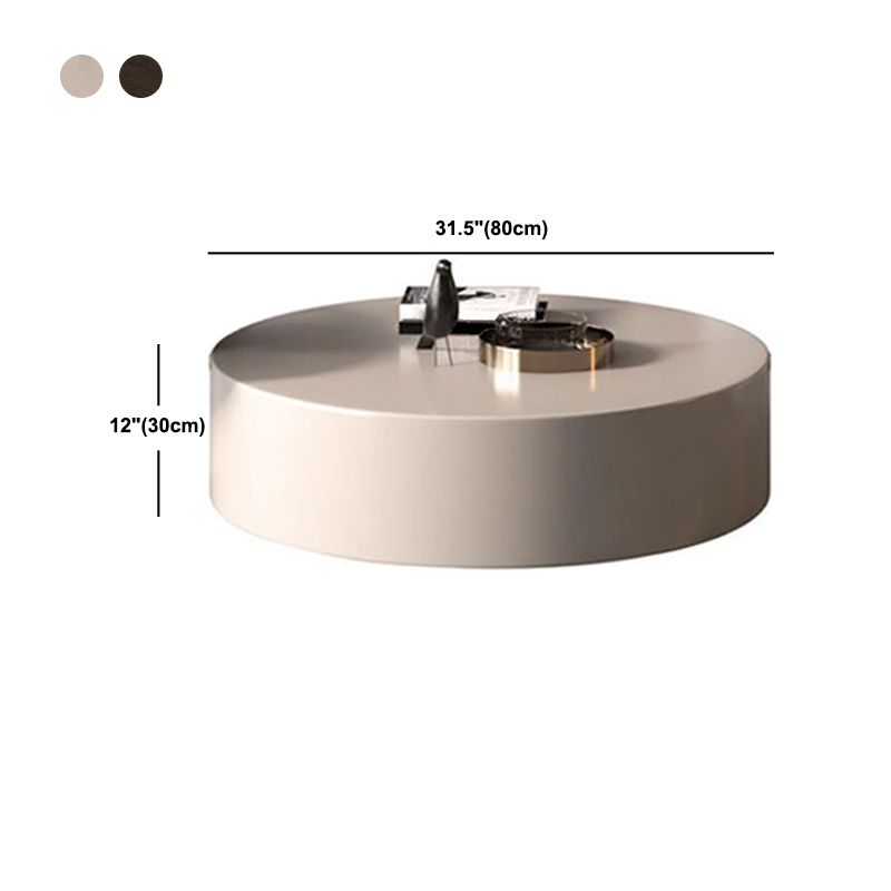 North European Round Coffee Table Wood 1 Cocktail Table with Drawers