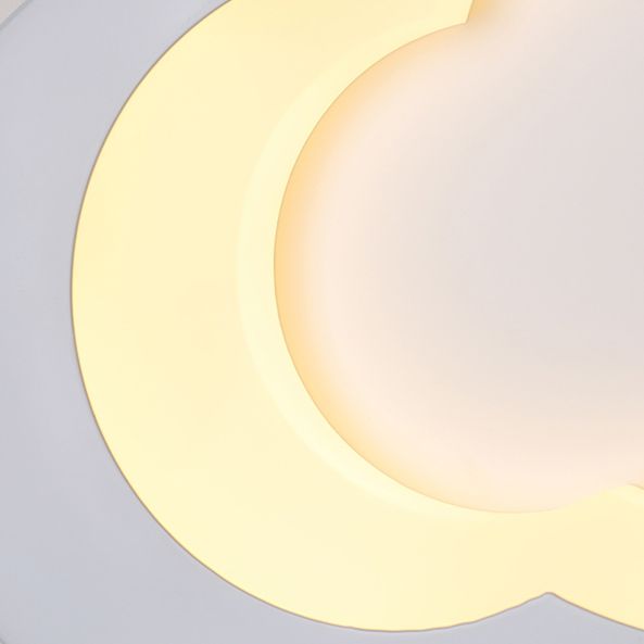 Integrated Led Cartoon Wall Mount Light Modern Simple Acrylic Wall Lighting in White