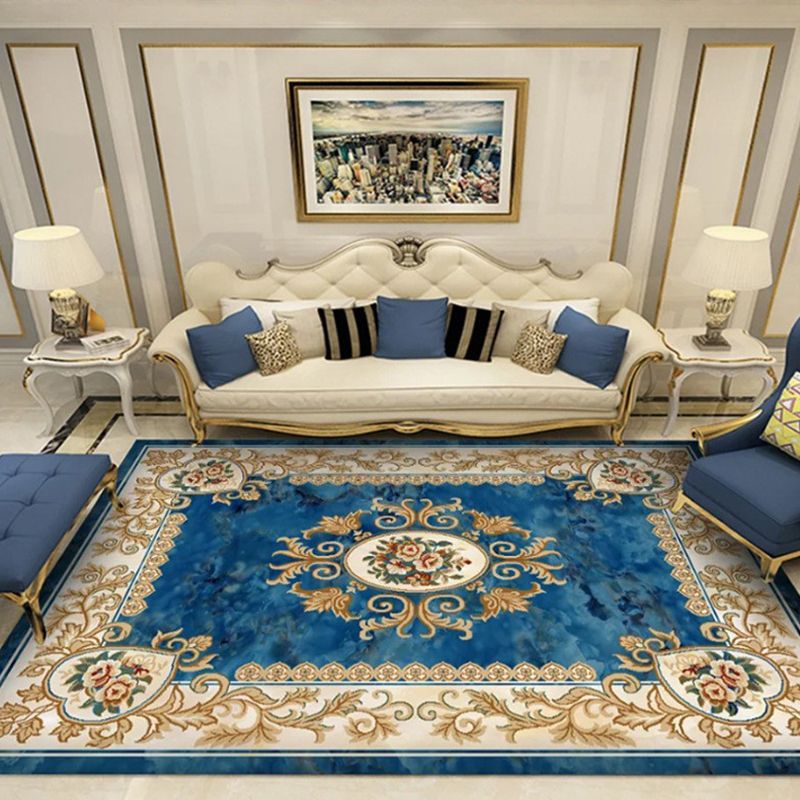Gorgeous Classic Rug Marble Print Indoor Carpet Polyester Friendly Washable Rug for Living Room