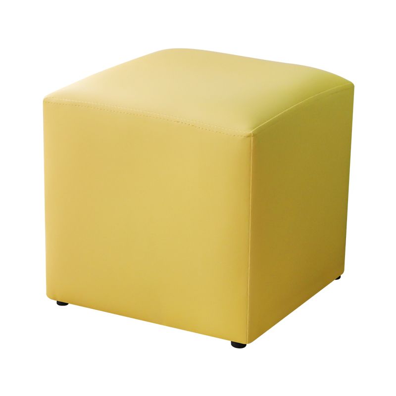 Modern Pure Color Cube Sqaure Faux Leather Cube for Living Room