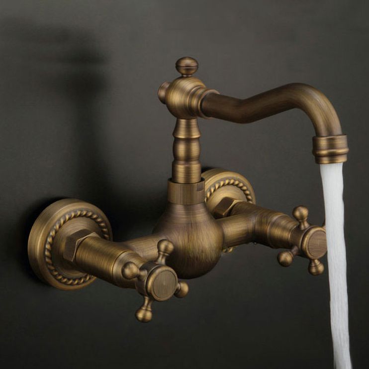 Traditional Wall Mounted Copper Claw Foot Tub Faucet Trim Low Arc Claw Foot Tub Faucet