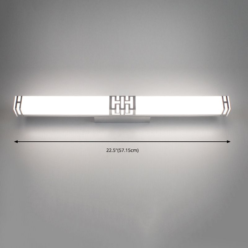 Simplicité Rectangle Vanity Sconce Lights Acrylique Moup Moup Light Aymat pour salle de bain