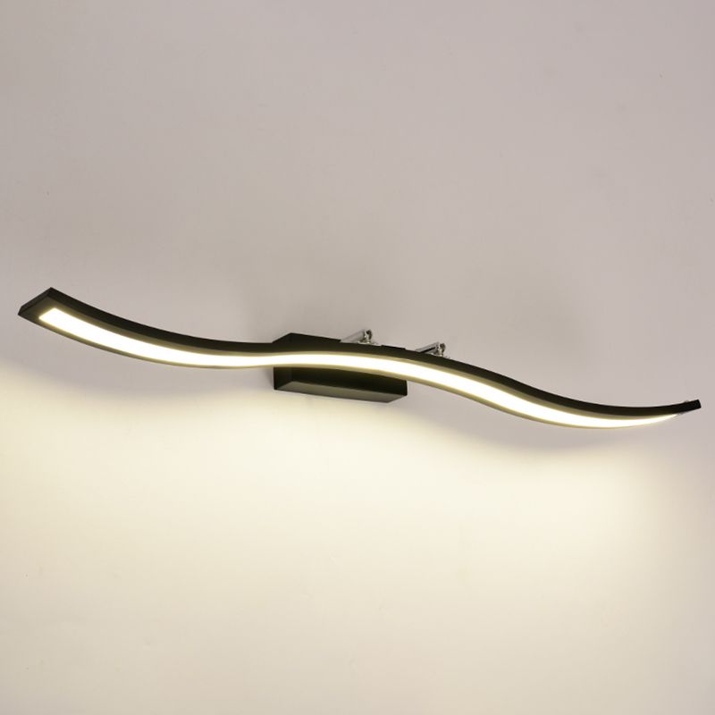 Minimalism 1-Light Wall Sconce Metal Linear Wall Mounted Light for Bathroom