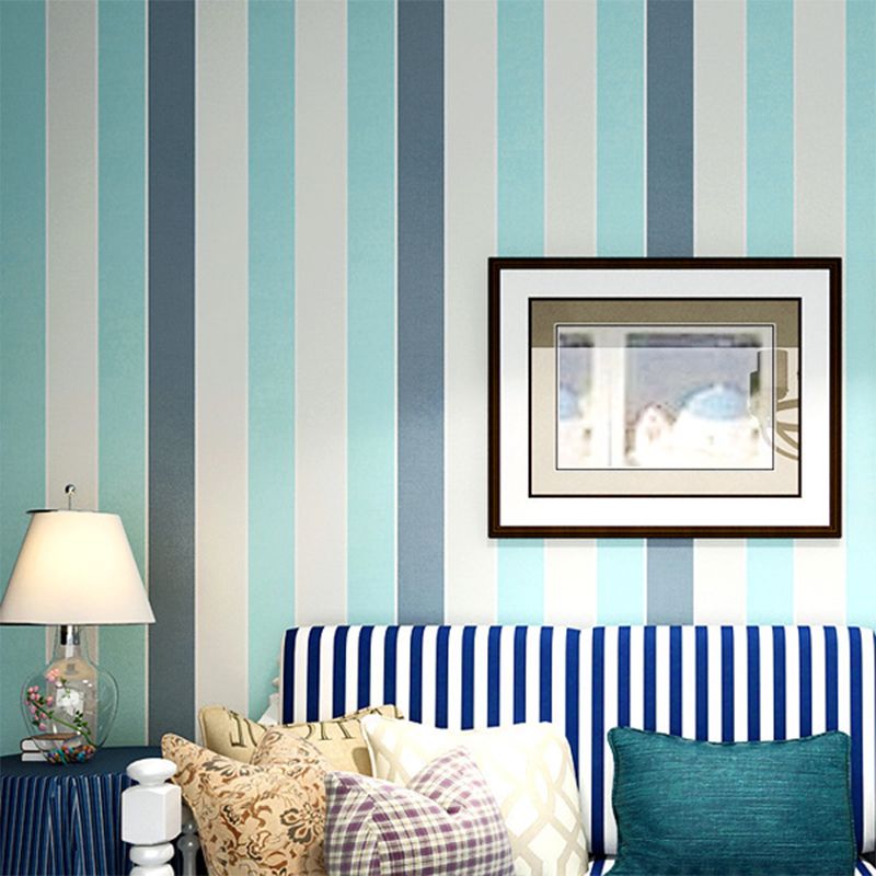 Nordic and Tranquil Stripes Wallpaper for Coffee Shop and Guest Room Non-Pasted 20.5-inch x 31-foot