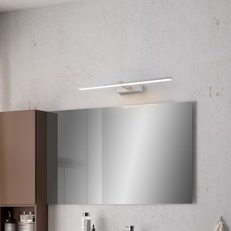 Metal Linear Shape Wall Sconce Modern Style 1 Light Mirror Wall Mounted Light