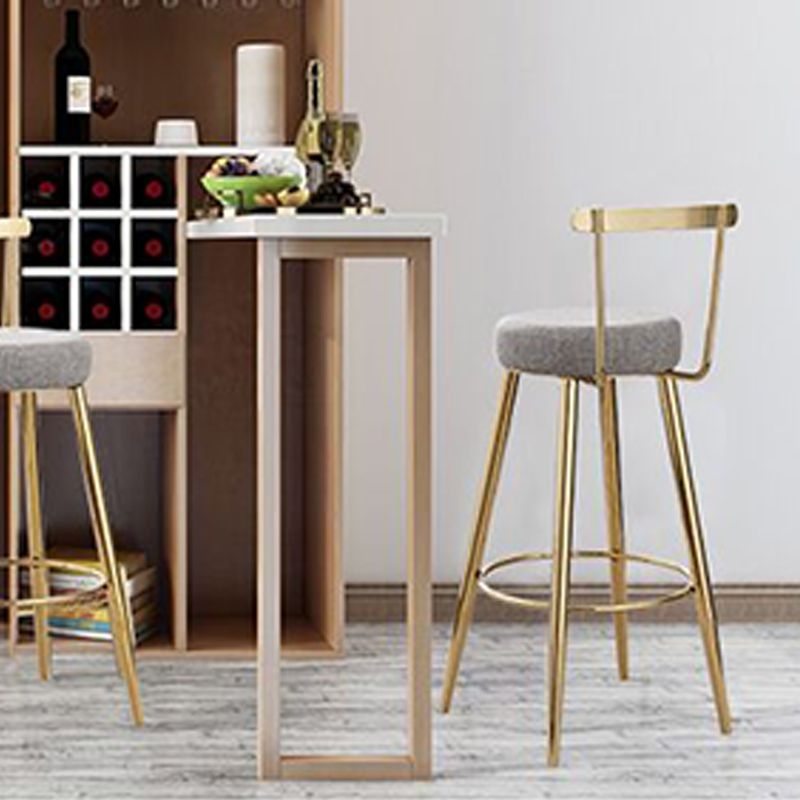 Indoor Scandinavian Counter Chair Round Upholstered Counter Height Stool