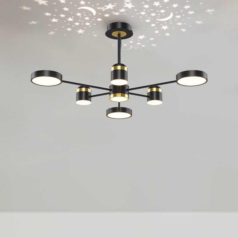 Moderno lampadario in metallo leggero a led aderente ciondolo a soffitto acrilico per soggiorno sala da pranzo