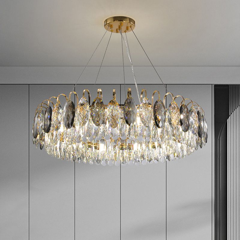 Lámpara de lámpara de cristal de lámpara de estilo moderno para sala de estar de dormitorio