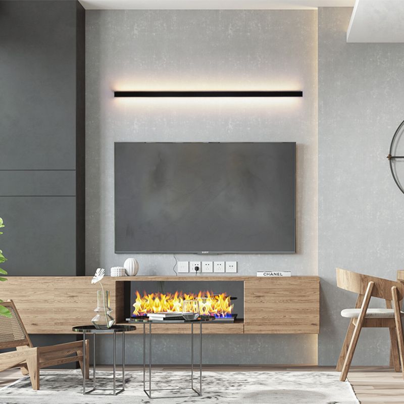 Metal Linear Wall Lighting LED LED LED LED de estilo minimalista en negro
