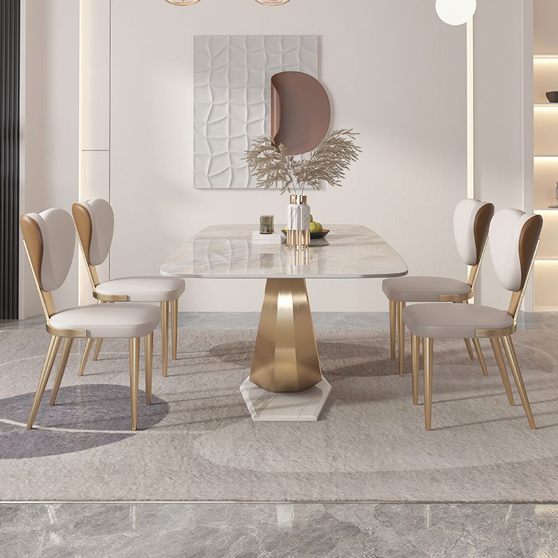 Glam Style Sintered Stone Dining Set 1/4/5/7/9 Pieces Dining Set for Dining Areas