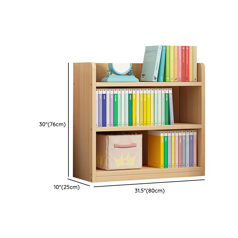 Scandinavian Standard Kids Bookcase Wood Book Stand Closed Back Double-Sided