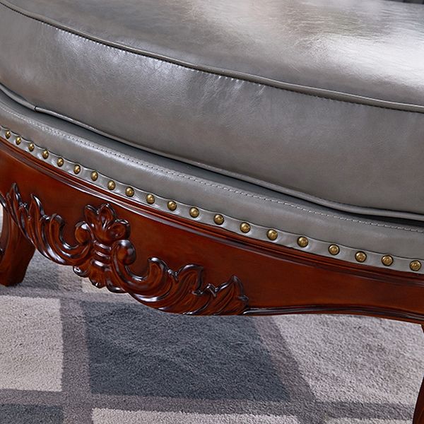 Traditional Upholstered Chaise Lounge Couch Leather Chaise Lounge Chair