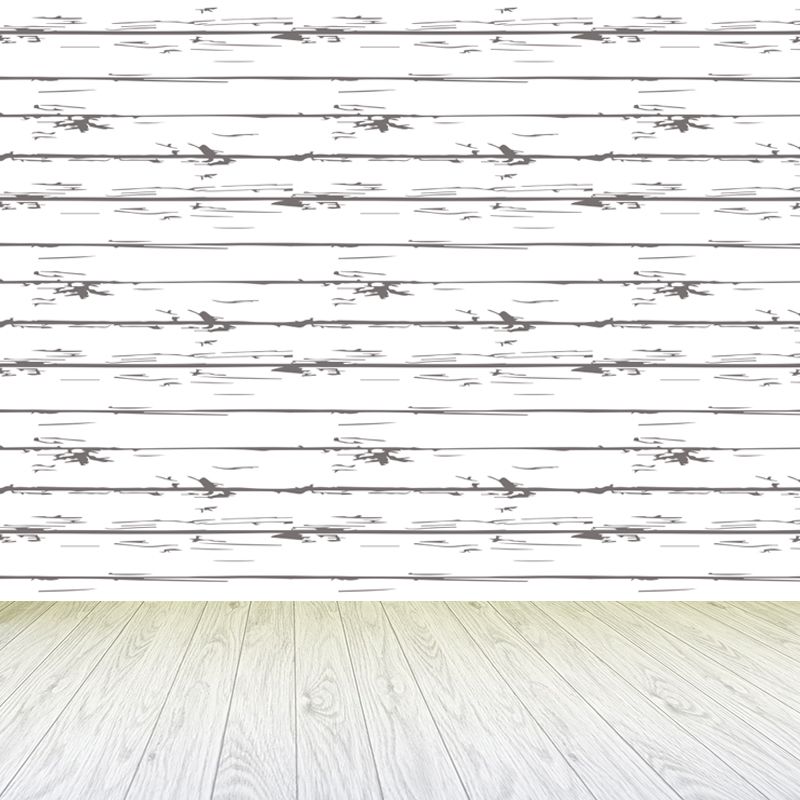 Illustration Wood Look Mural Wallpaper Whole Wall Decor for Living Room, Custom-Print